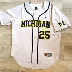 Nike University of Michigan Away Baseball Jersey